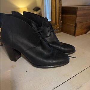 UGG Black Heeled Lace Up Ankle Boots